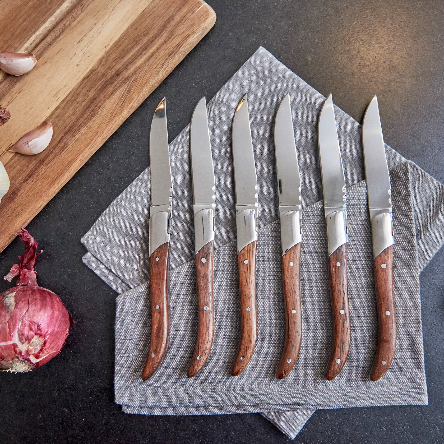 Steakknive 6 stk rosewood
